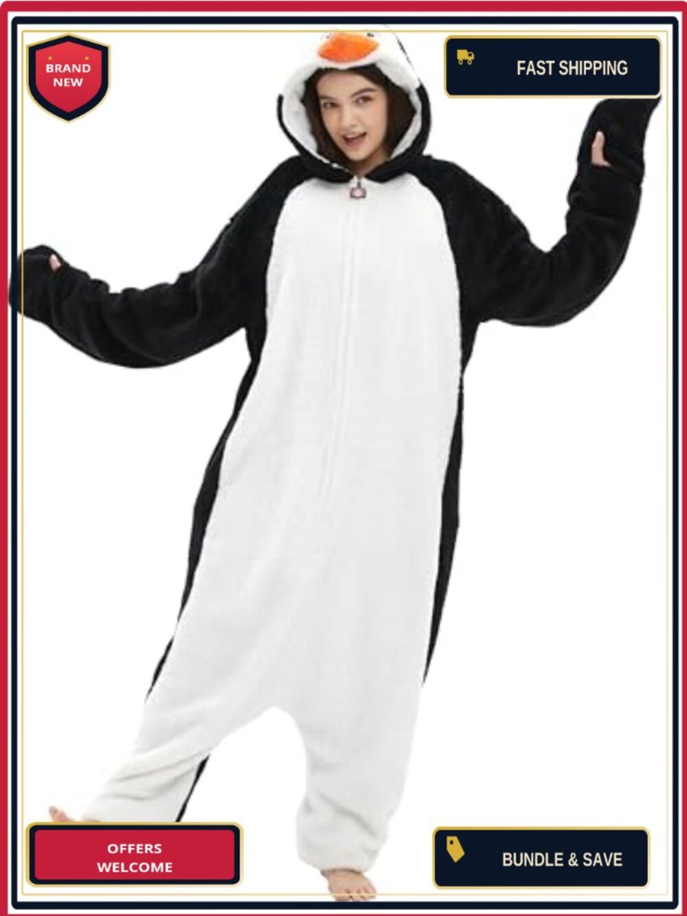 Adult Onesie Animal Cosplay Costume One Piece Pajamas Plush Hooded